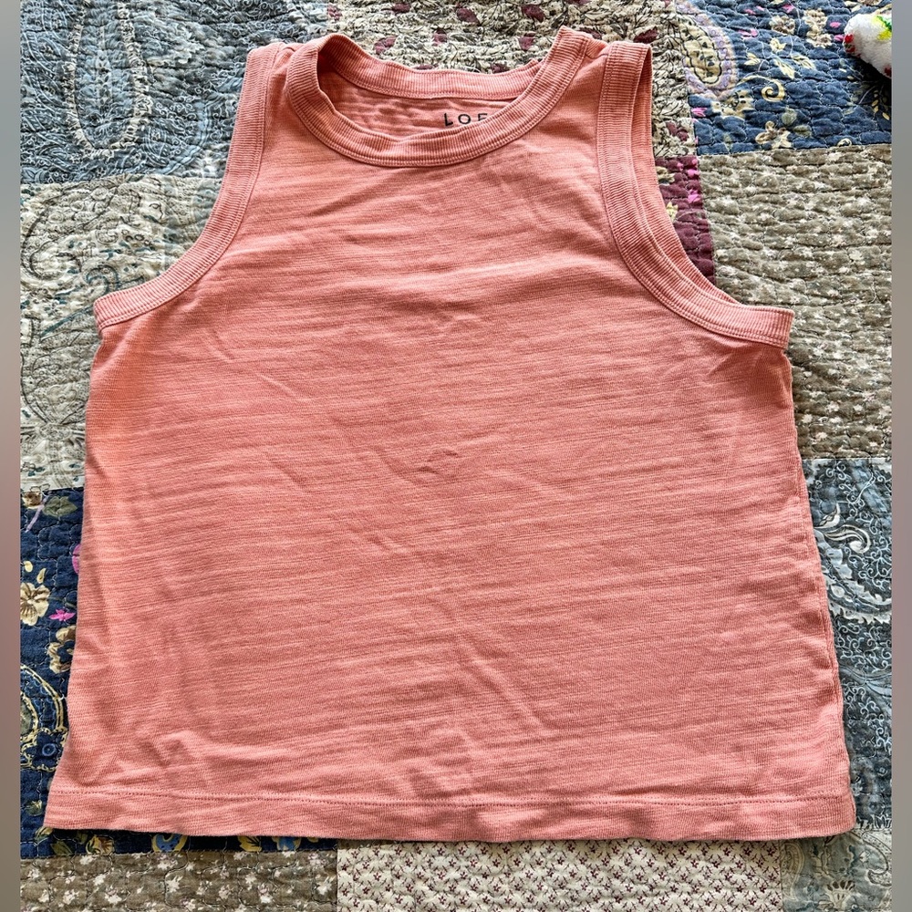 Anne Taylor Loft Coral Tank Top Small
